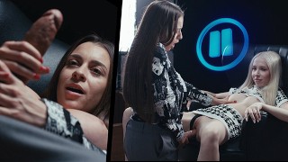 Time Stop Futa Surprise - HUGE Tits Brunette Grows Cock Freezes Time and Uses Blonde in Hardcore Sex